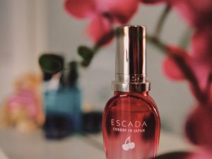 a bottle of pink liquid